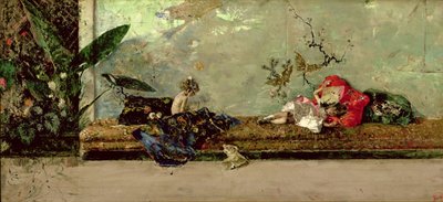 De Kinderen van de Schilder in de Japanse Salon door Mariano José María Bernardo Fortuny y Carbó